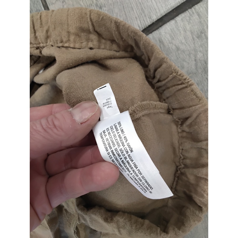 Universal Thread Linen Blend Drawstring Cropped P… - image 3